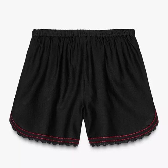 ZARA ZW COLLECTION EMBROIDERED SHORTS - Picture 2 of 4